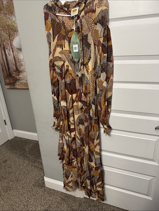 FARM Rio Dresses & Skirts - FARM Rio Multi-Color Printed Long-Sleeve Maxi Dress